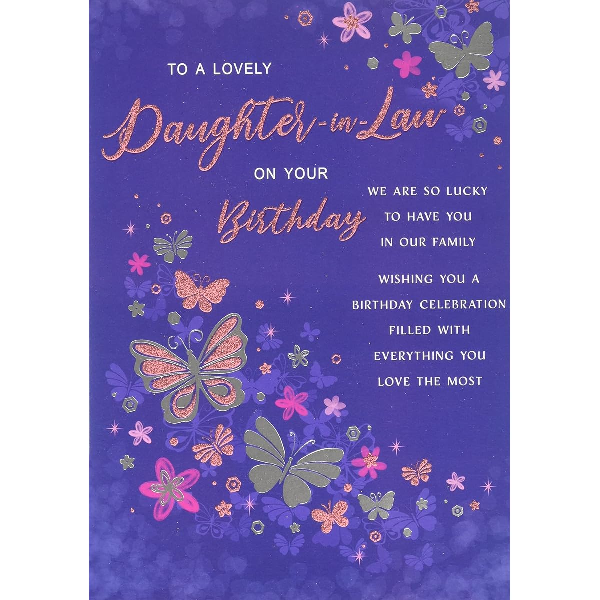 Modern Birthday Card Daughter in Law - 9 x 6 inches - Regal Publishing