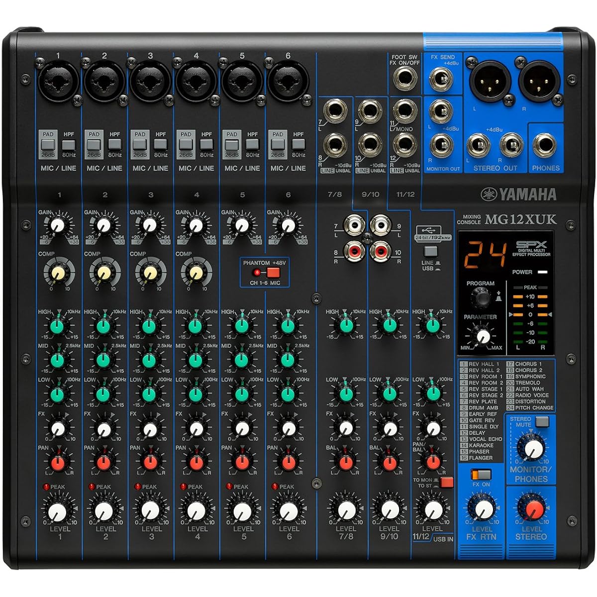 [Set purchase] Yamaha mixing console MG12XUK & SHURE SM58S dynamic microphone: with switch/vocal/distribution/recording/live black [domestic genuine product/manufacturer's warranty 2 years]