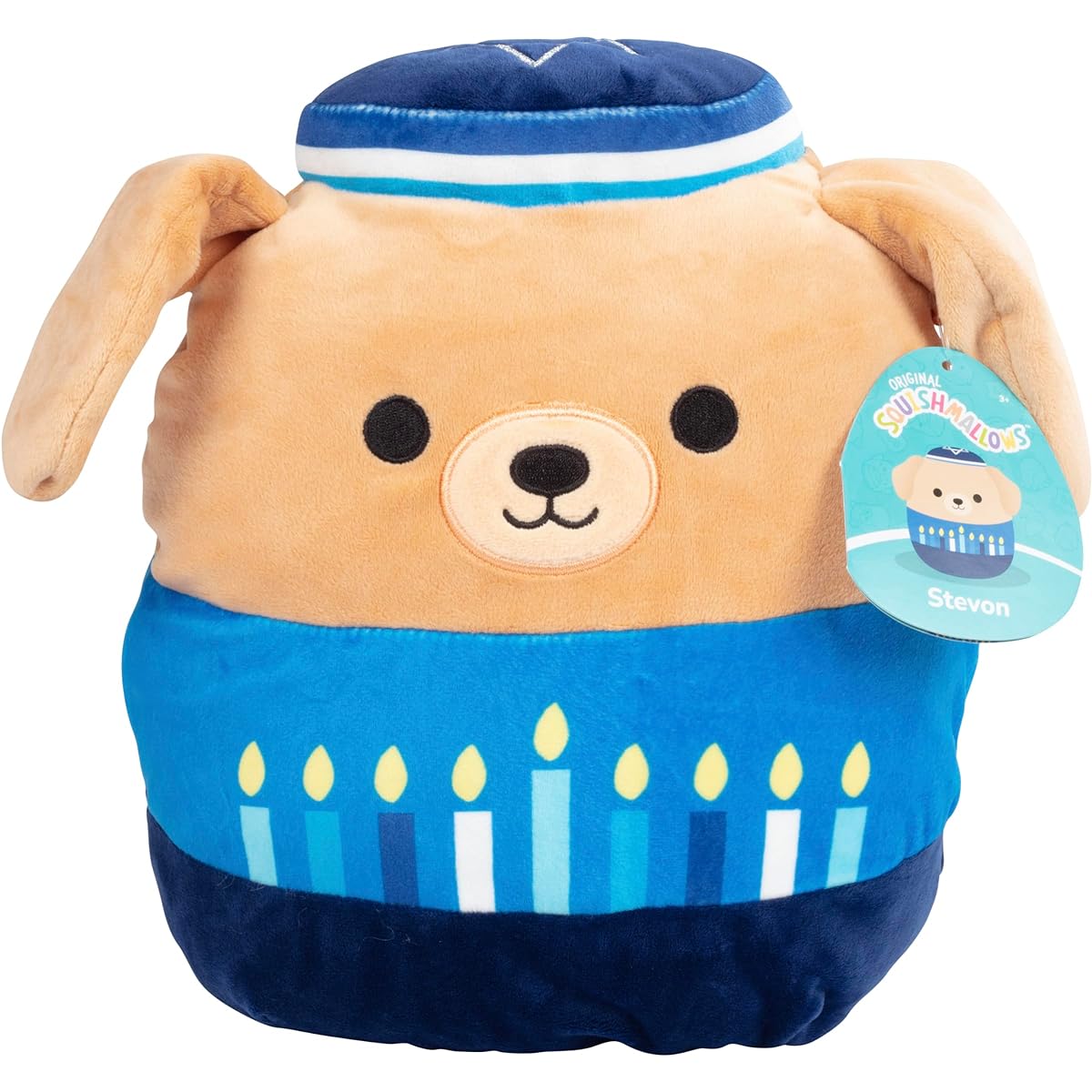 Squishmallows 10" Stevon The Hanukkah Labrador - Official Kelly Toy Plush - Collectible Soft & Squishy Holiday Puppy Stuffed Animal - Add to Team - Gift for Kids, Girls, Boys - 10"