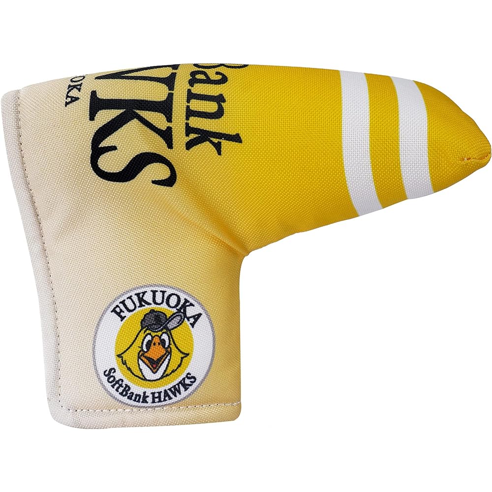 Rezax Fukuoka Softbank Hawks Putter Cover for Blades & Mallets Yellow SBPC-1844