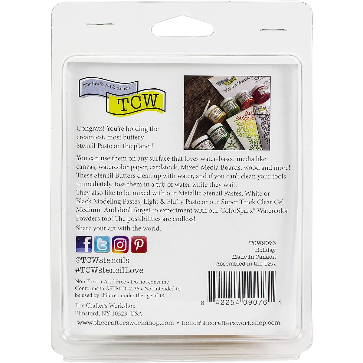 Crafter's Workshop Stencil Butter 2oz 4/Pkg-Holiday -TCW9076