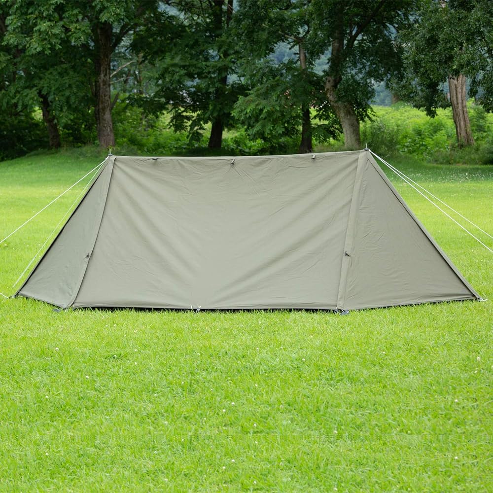 BUNDOK Solo Base BDK-79TC [For 1 Person] Pup Tent Military Mask Storage Compact Blend Cotton Full Close
