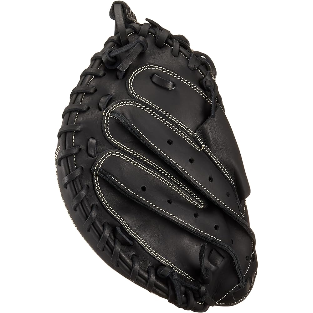 ZETT Soft Baseball Catcher's Mitt, Soft Steer, for Catchers, Right Throwers, BRCB35412