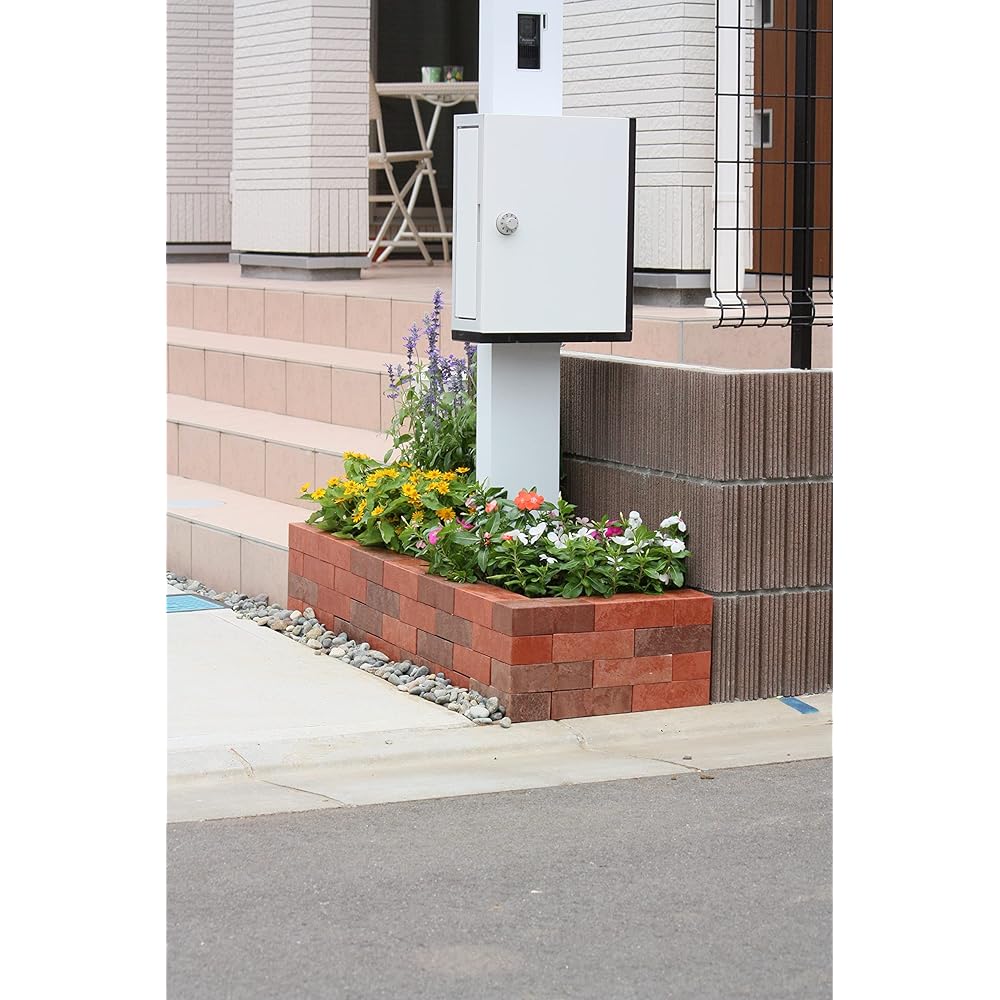 YPC Made in Japan Brick Block Flower Bed Gardening Outdoor Veranda Exterior Ren Block Garden Cover 6 Pieces WF Khaki