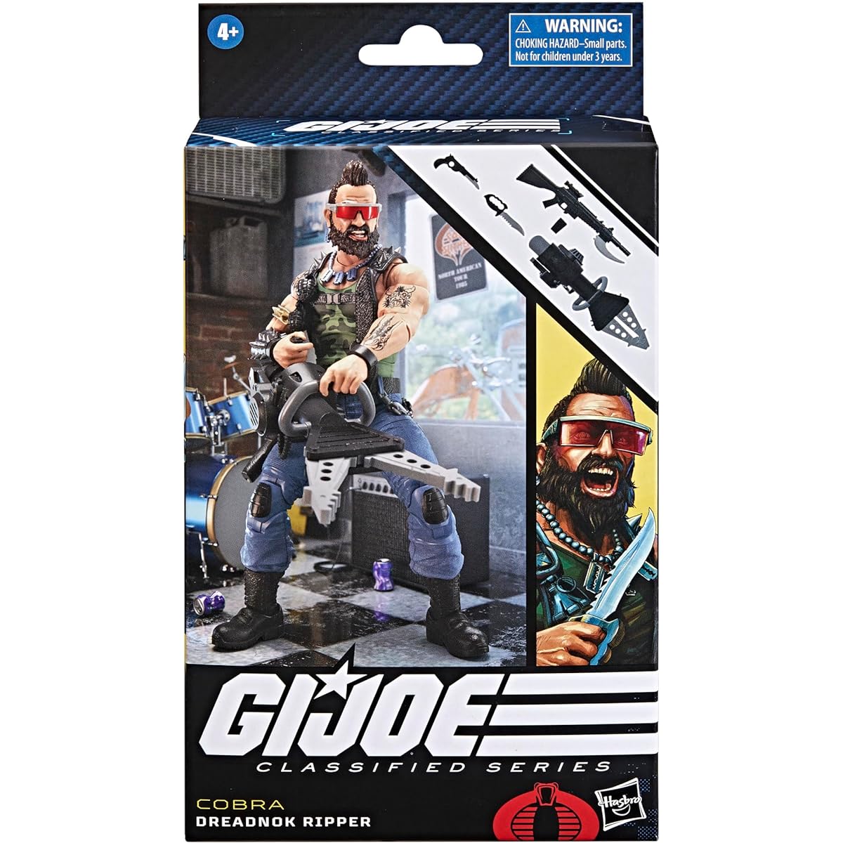 G.I. Joe Classified Series Dreadnok Ripper Collectible Action Figure 102 6" for Boys & Girls with 6 Accessory Pieces