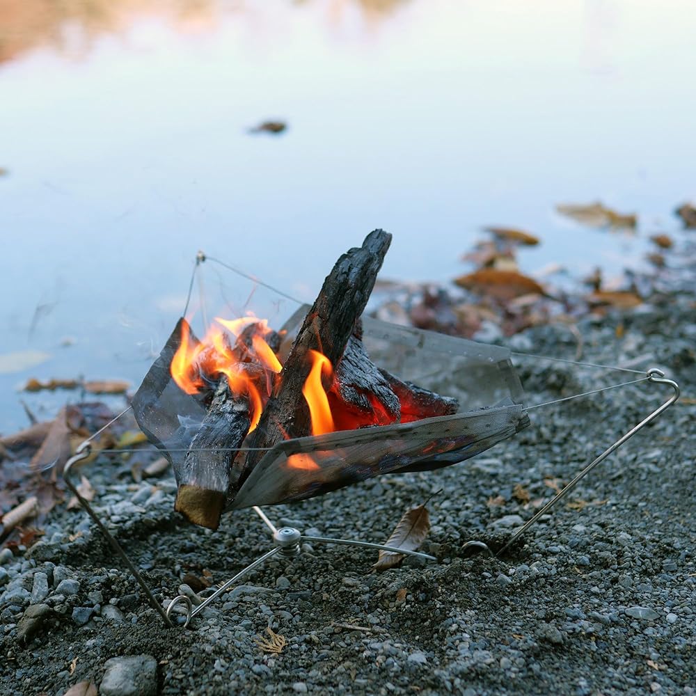 Mono MONORAL Lightweight Bonfire Stand Wire Frame Feather (Weight 100g) Titanium Mesh Specifications MT-0111