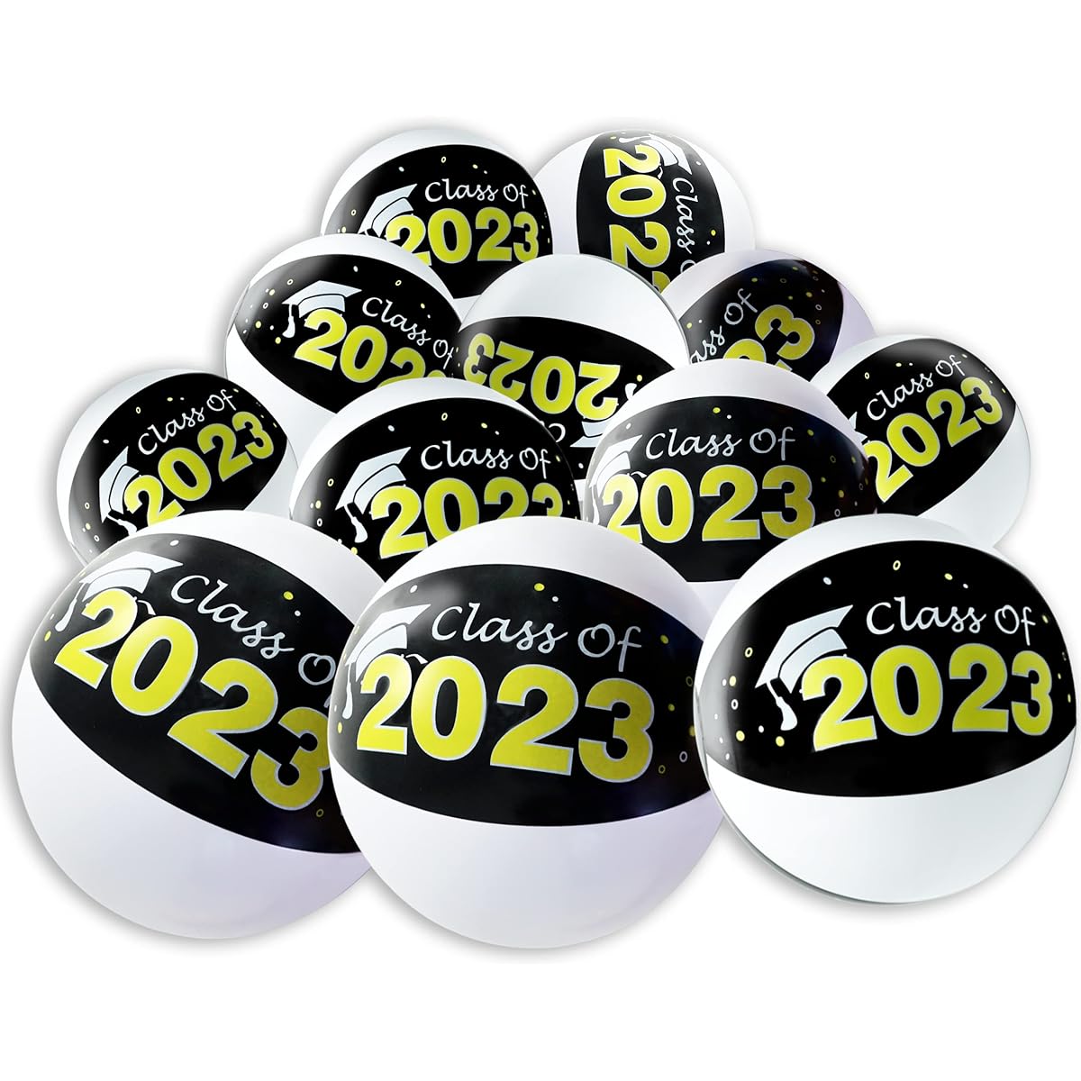 12 Pcs Graduation Beach Balls Class of 2022 - Graduation Party Favors, Grad Party Supplies 2022, Kindergarten Graduation Party Favors Gifts for Kids Seniors Teens Adults by 4E's Novelty