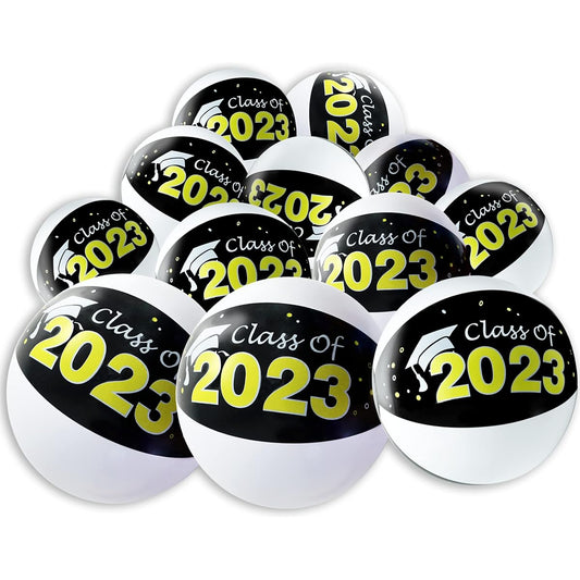 12 Pcs Graduation Beach Balls Class of 2022 - Graduation Party Favors, Grad Party Supplies 2022, Kindergarten Graduation Party Favors Gifts for Kids Seniors Teens Adults by 4E's Novelty