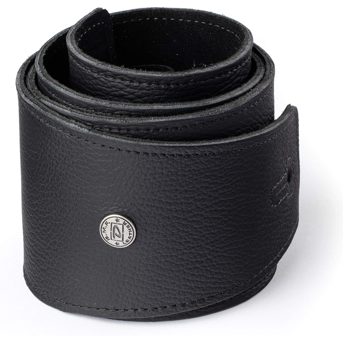 Jim Dunlop BMF Leather Strap Leather Guitar Strap 3.5" Triple Black