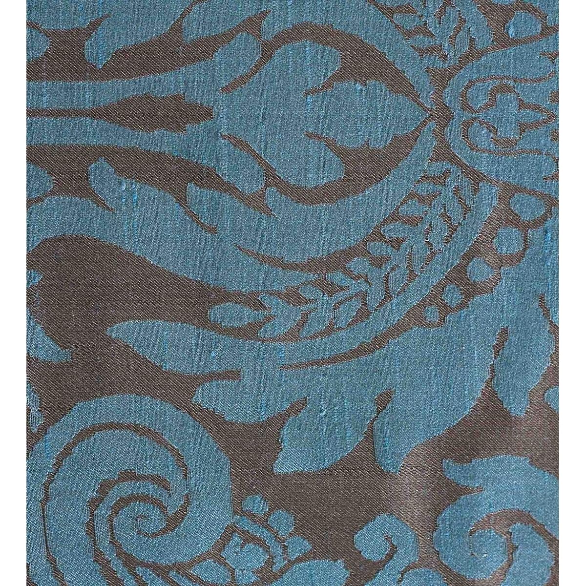 Lushomes Polyester Border 3 Jacquard Table Runner (16x72-inches, Blue Pattern)