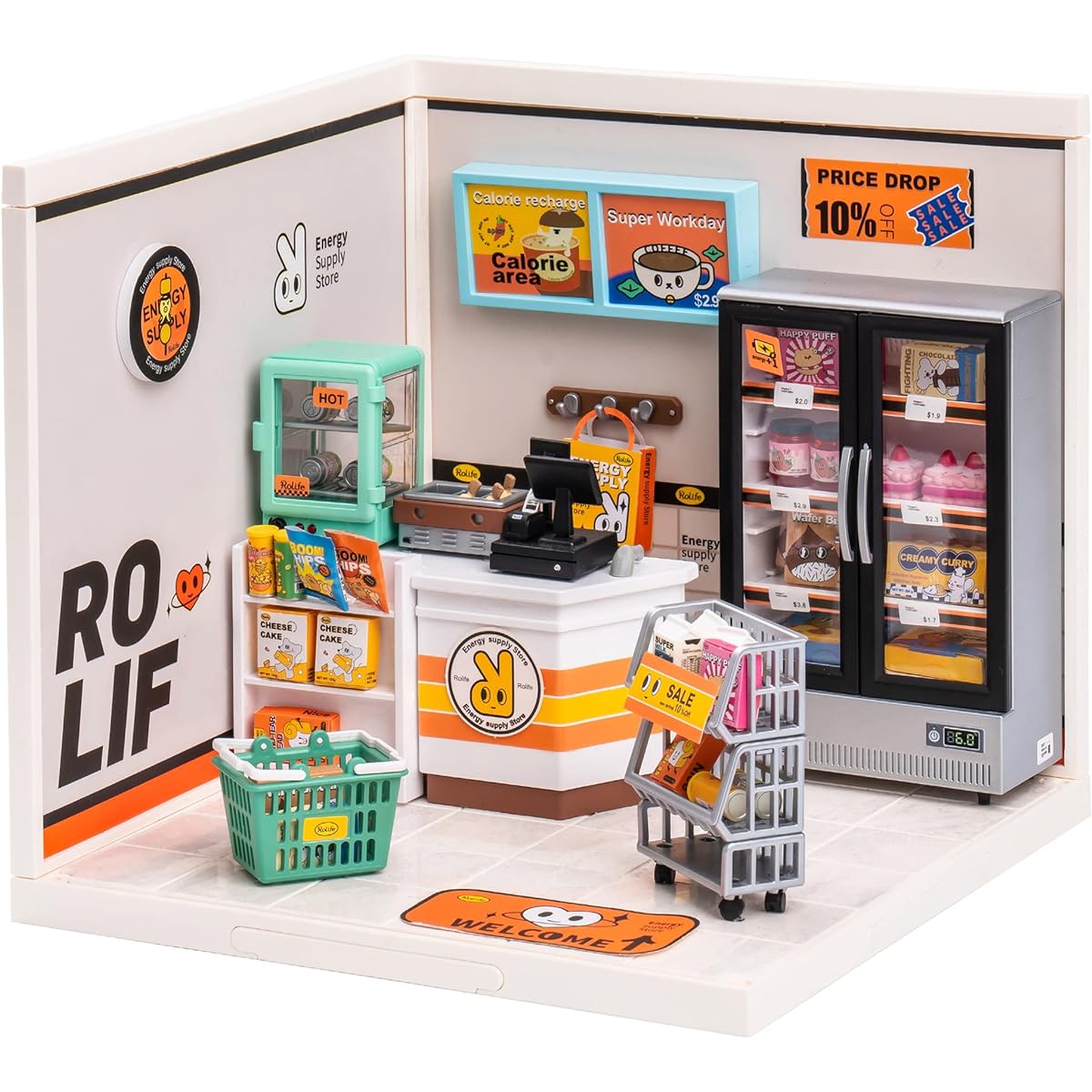 Rowood Assembly Set Adult House Model DIY STEM Miniature Kit Birthday Energy Supply Store (Super Creator)