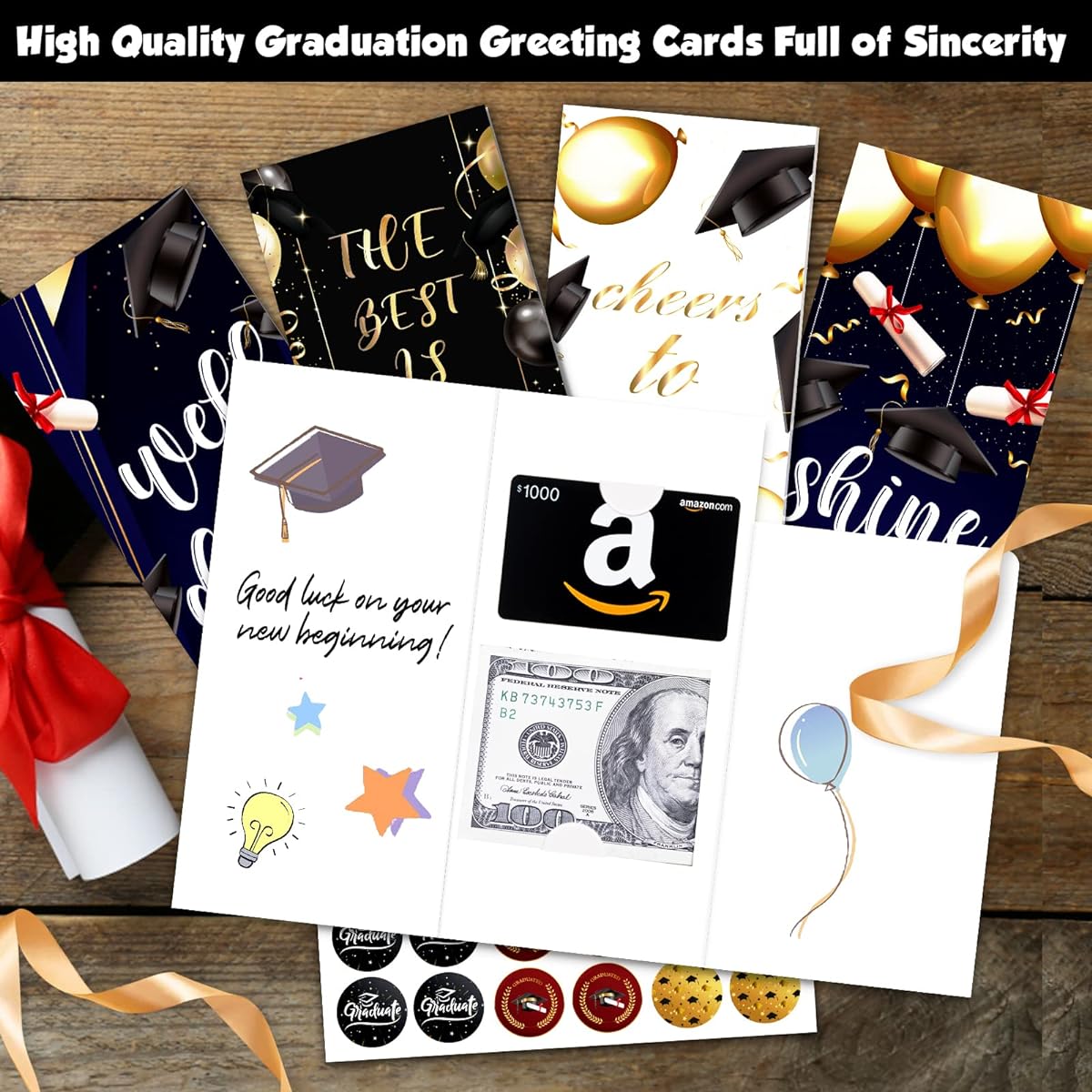 30 Graduation Greeting Cards 2023 Graduation Gift Cards and Envelopes Bulk Graduation 2023 Party Supplies 2023 Graduation Celebration Graduation Cards Bulk College High School - 1