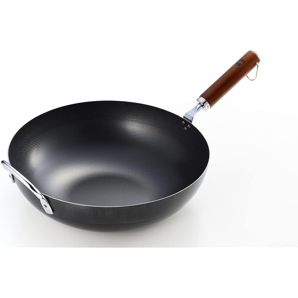 Castle Enterprises Yoshikawa Gogi Made in Japan Iron Pot 33cm Wooden Handle Gift Wrapping Specification Black