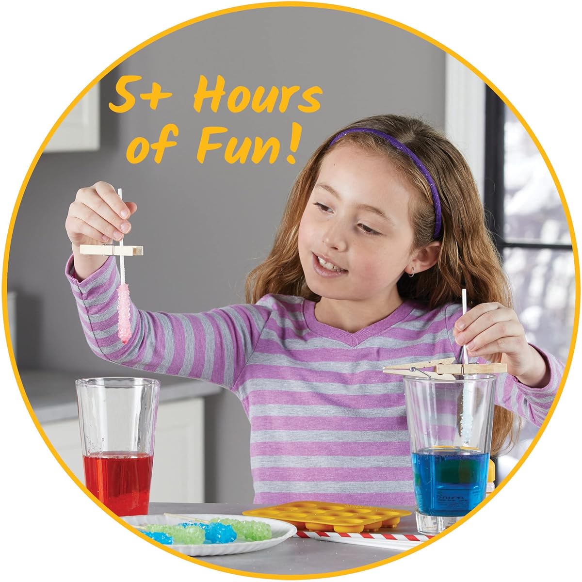 hand2mind Candy Creations Science Lab Kit Lollipop Gelatin Candy Molds Baking Kit for Kids Gummy Bear Maker Food Science Kit Homeschool Supplies 20 Hands-on Activities