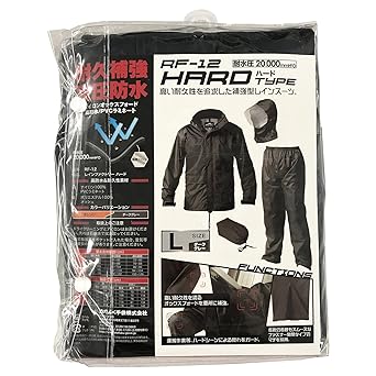 Otafuku Gloves Rain Factory [Waterproof with Storage Bag, Water Pressure Resistance 20,000mm H2O] RF-12 Dark Gray LL