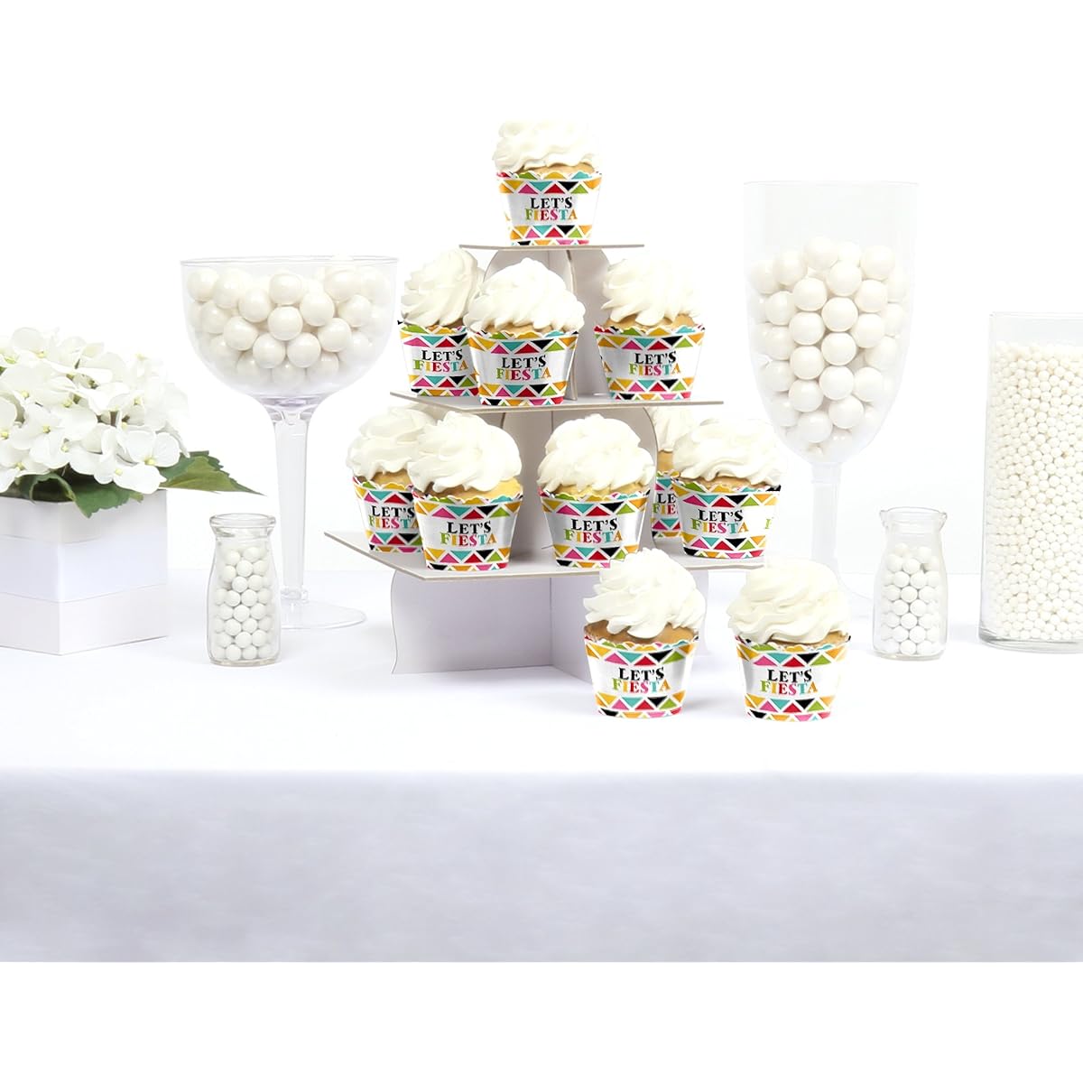 Let's Fiesta - Mexican Fiesta Party Decorations - Party Cupcake Wrappers - Set of 12
