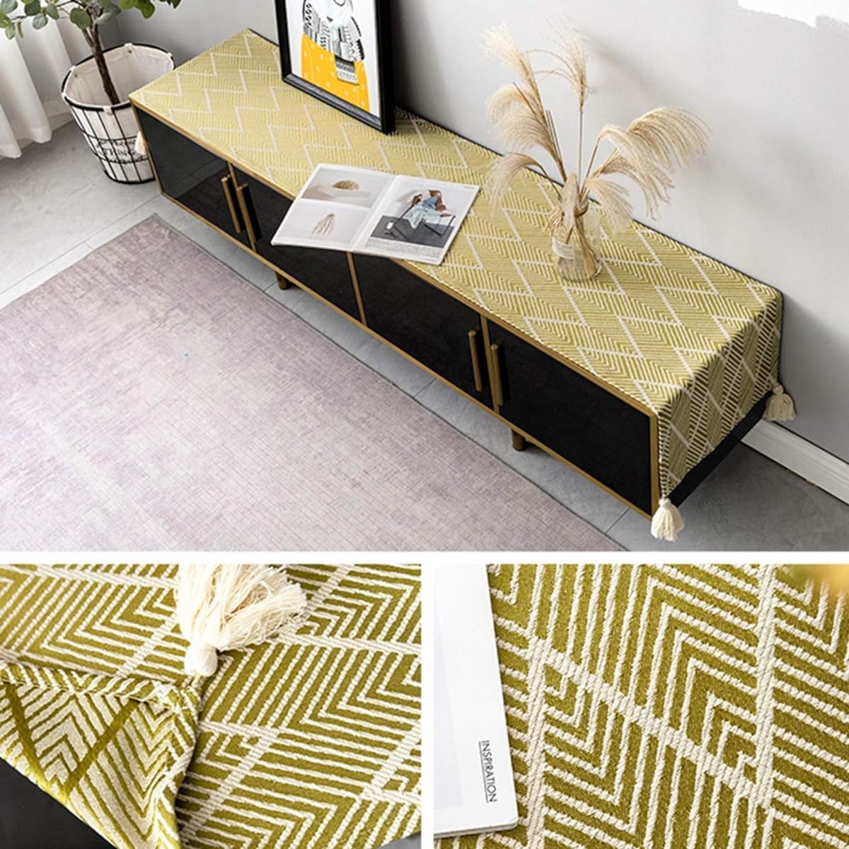Table Runner, Table Decoration, Table Flag, Table Cover, Classic, Fabric, Table Runner, Stylish, Elegant, Insulated, Non-Slip, Stain Resistant, Washable, For Home, Restaurant Table Decoration, Interior, Wedding, Party, Yellow, Home Decoration, 45*240cm