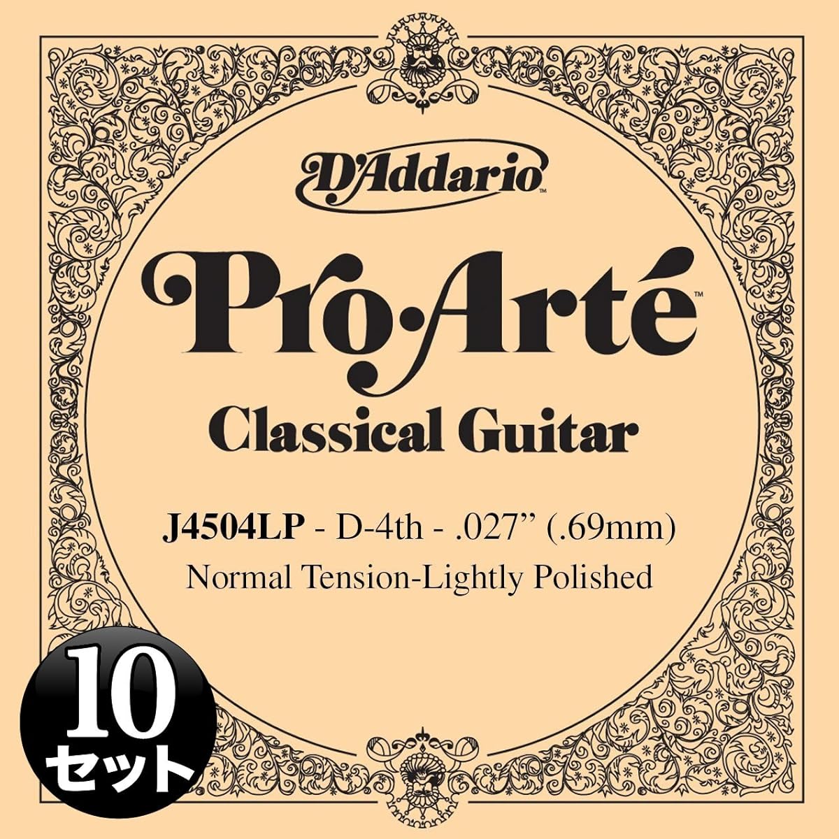 D'Addario Classic Guitar Loose Strings Pro Arte D-4th J4604LP Lightly Polish Set of 10 [Domestic Genuine Product]
