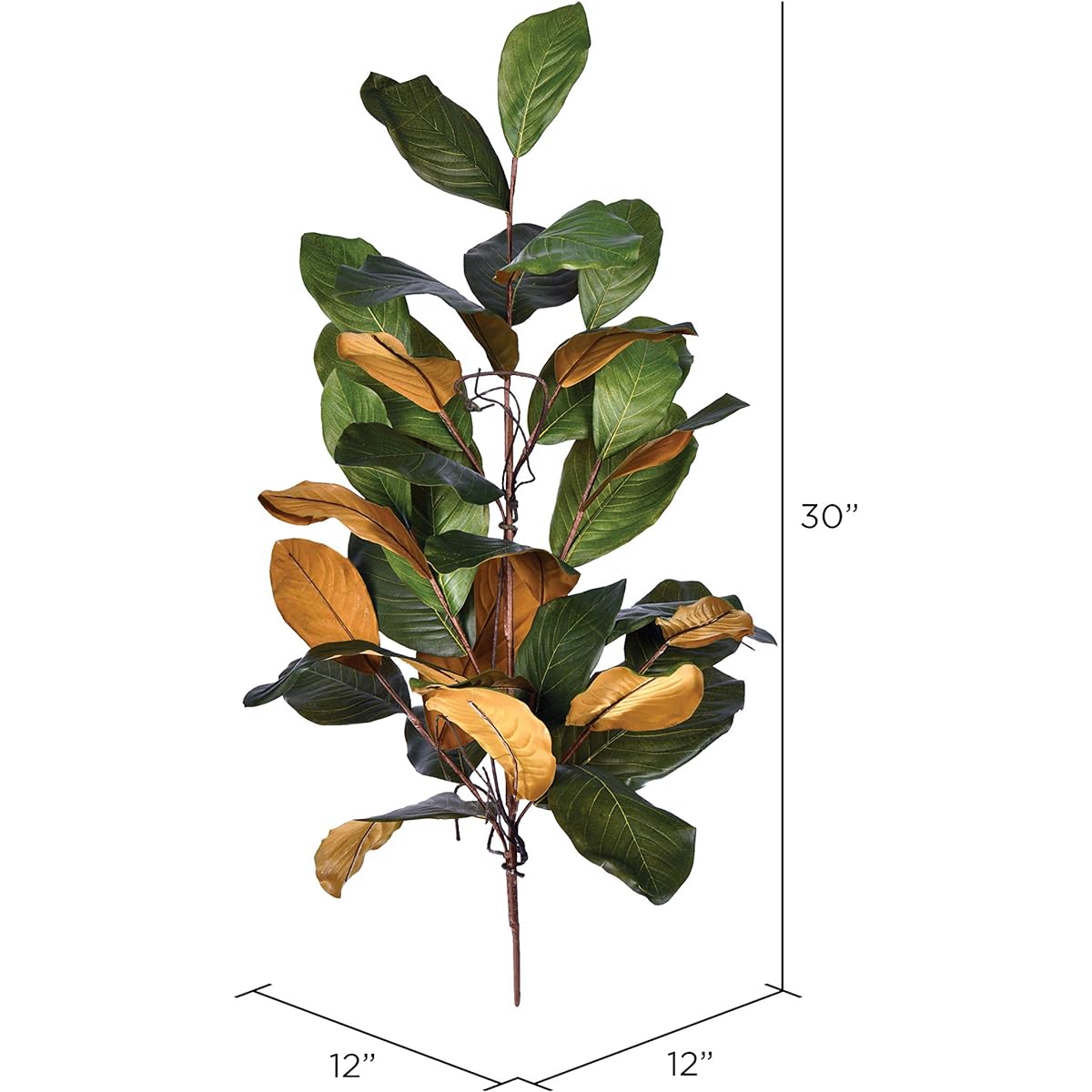 Vickerman 30" Artificial Green Magnolia Swag Add color and texture to any natural decor with this beautiful magnolia swag