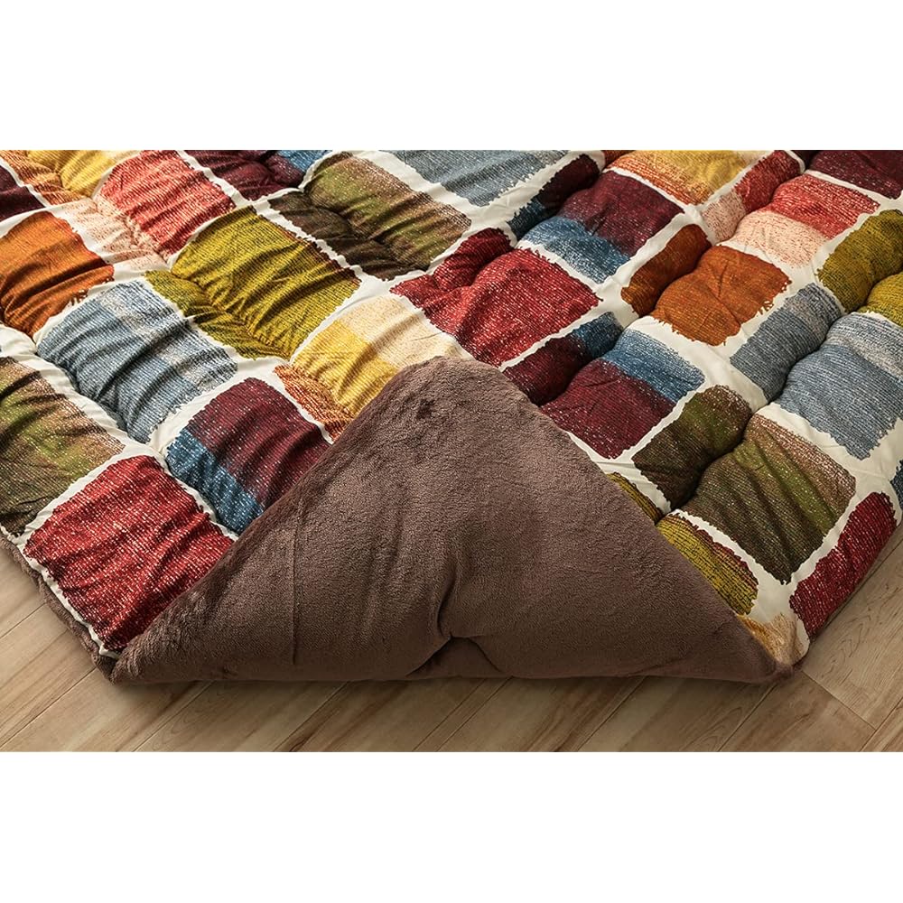 Ikehiko Kotatsu Futon Rectangular Move Approx. 205 x 245 cm Multi Patchwork Made in Japan Plump #5994939
