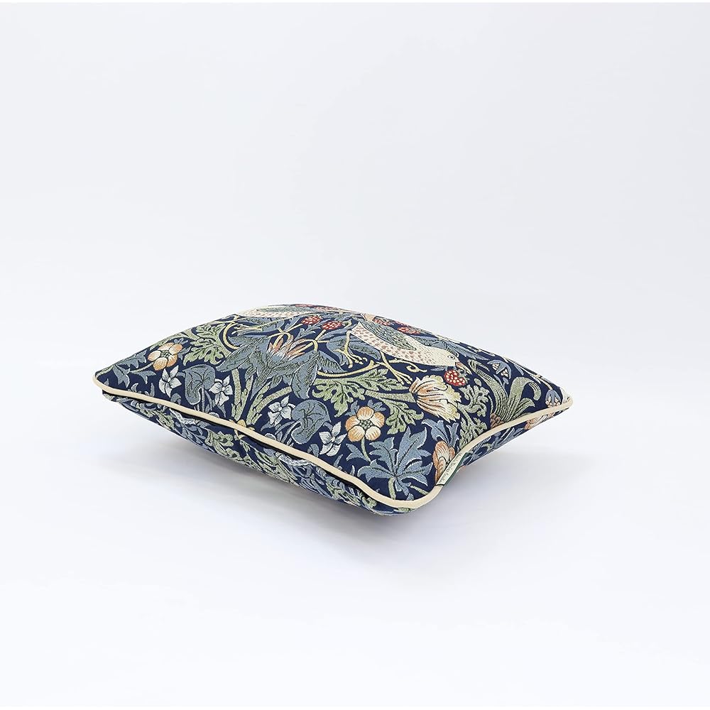 Kawashima Textile Cercon Morris Design Studio Back Cushion Cover Strawberry Thief Blue 40×30cm LL1710