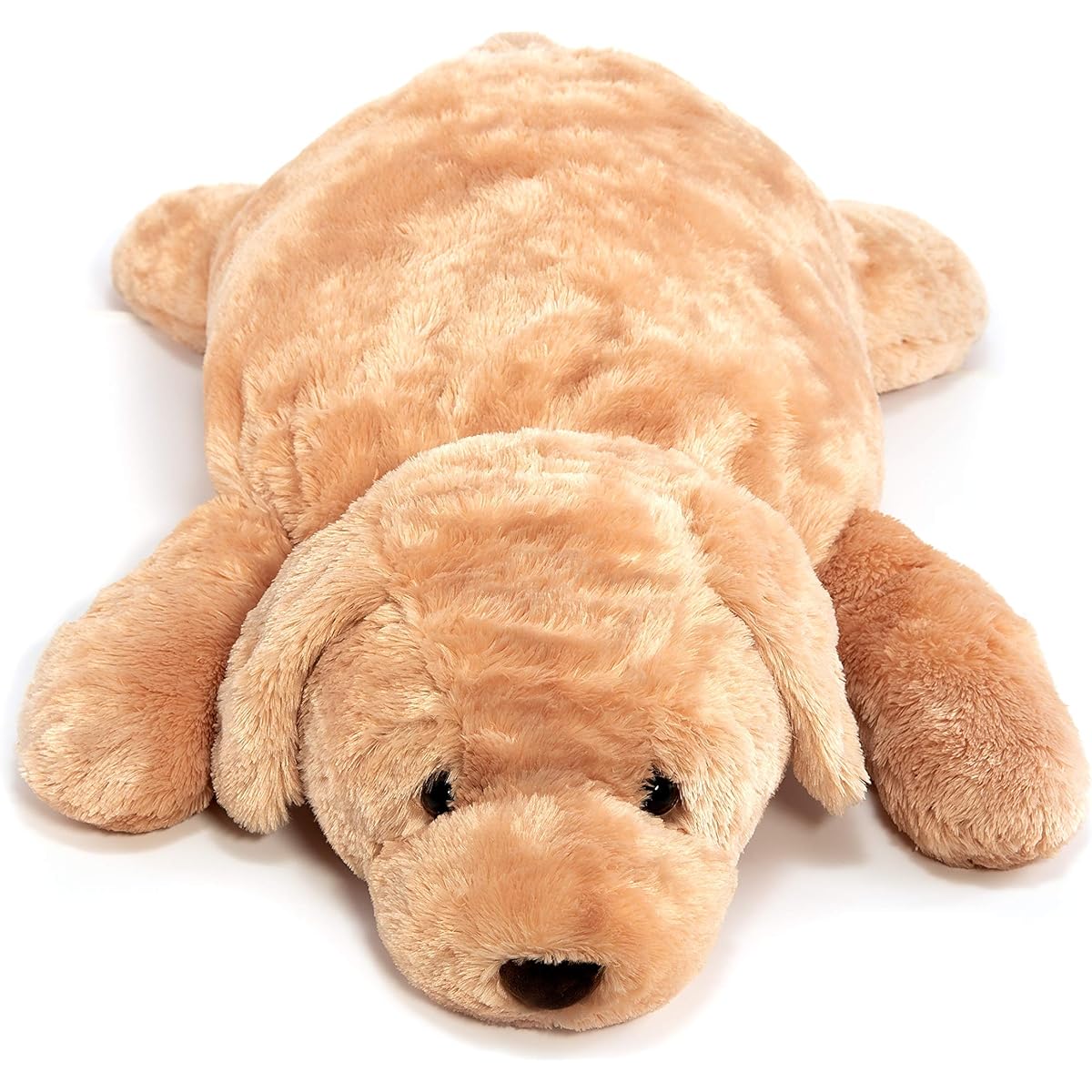 Jumbo Plush Dog Cuddly Toy Giant Sleeping Plush Body Pillow for Kids Adults Perfect for Bedroom Bed Valentine Gift 35x15 Inch Large Brown Fluffy Soft for Boys Girls