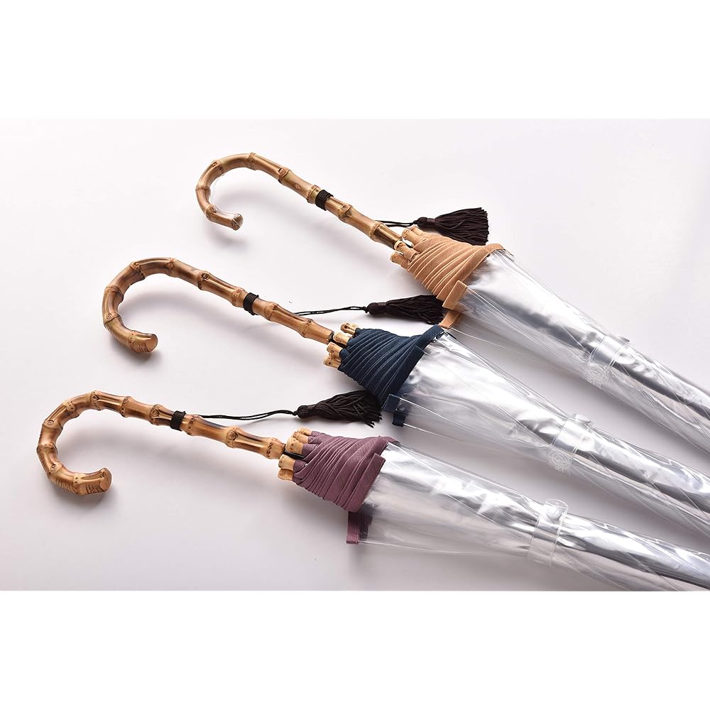 White Rose Bamboo Jumping Mustard 60cm Jump Umbrella with Storage Bag