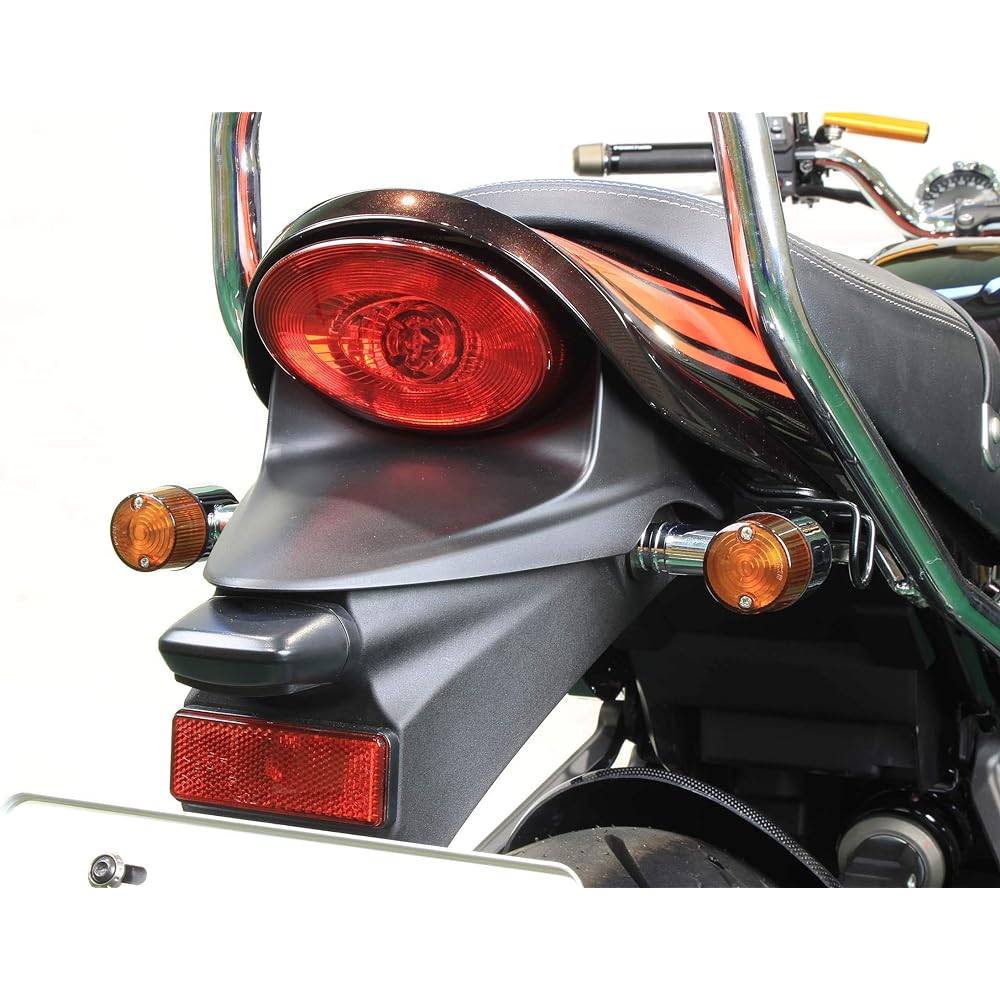 POSH Motorcycle Supplies Turn Signal Kit 71 Type Turn Signal Kit Classical Z900RS/CAFE (18-23) Plated Body/Orange Lens 132091-53