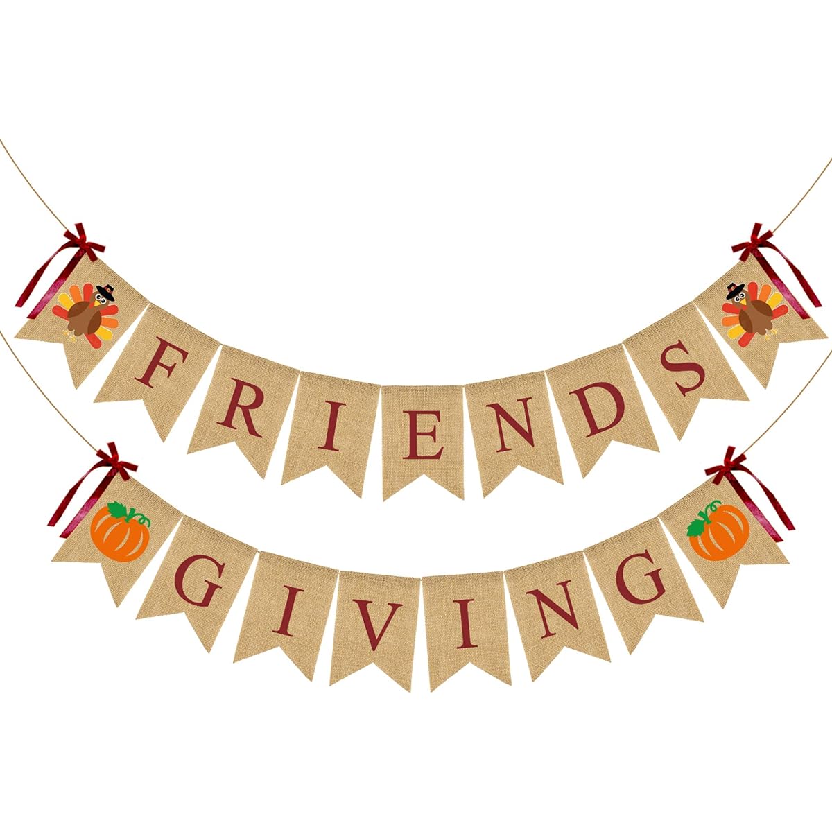 Friendsgiving Burlap Banner Thanksgiving Burlap Banner Happy Friendsgiving Banner Friendship Giving Sign Thanksgiving Friends Festival Party Decorations