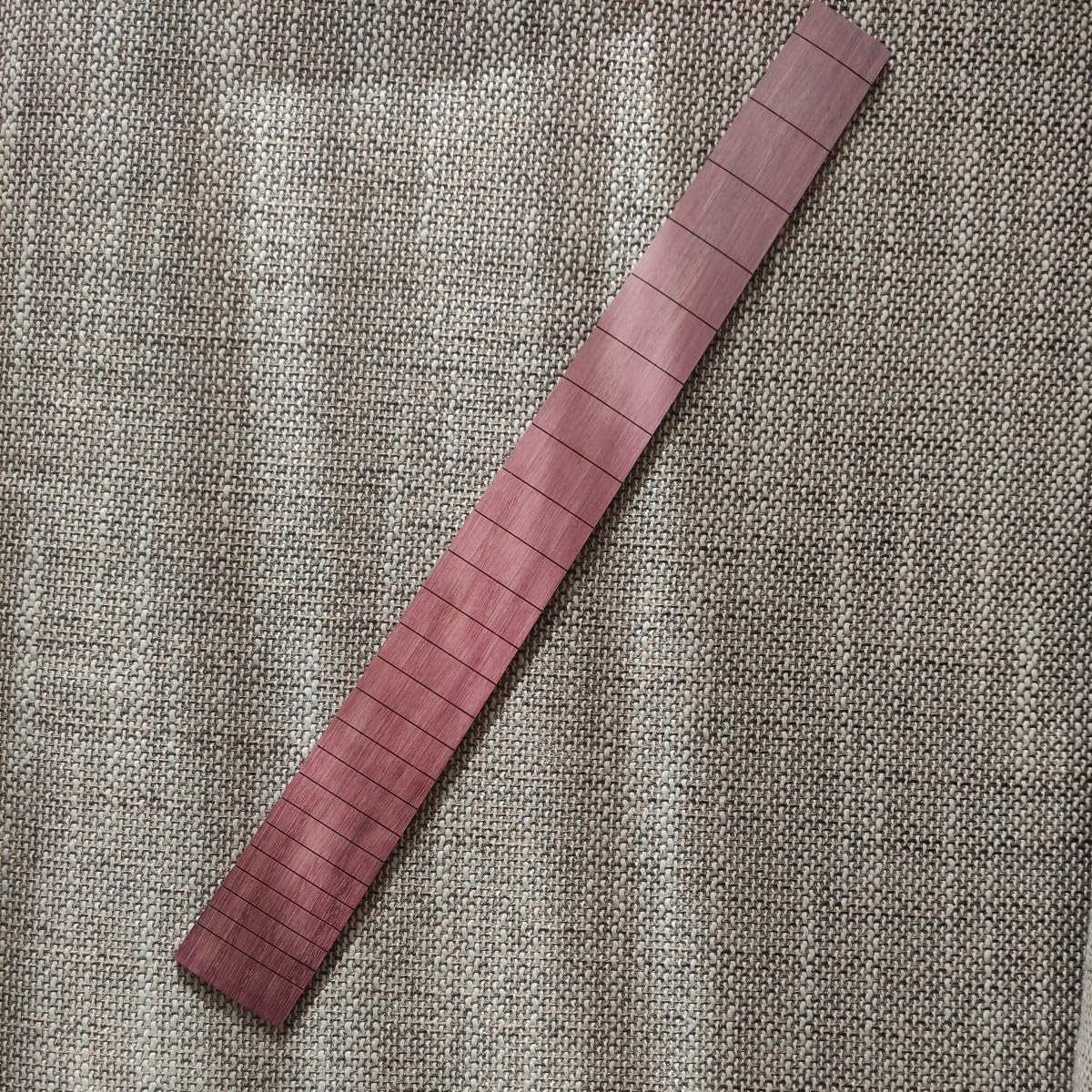 Purpleheart fingerboard with fret grooves Fingerboard Guitar material DIY Stratocaster Telecaster Fender Long scale fretboard