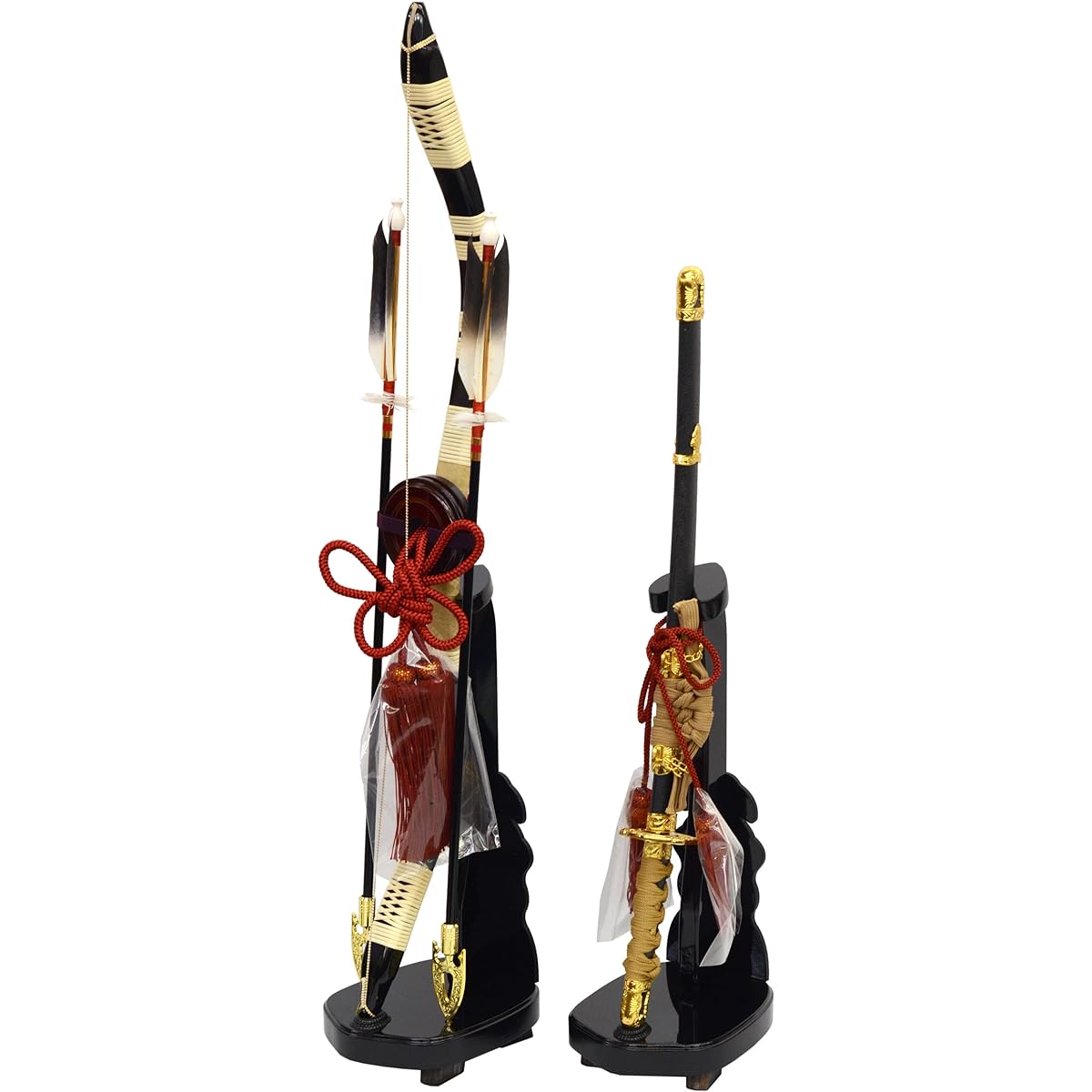 Bow and sword set, Red Musashi No. 23 (for May dolls)