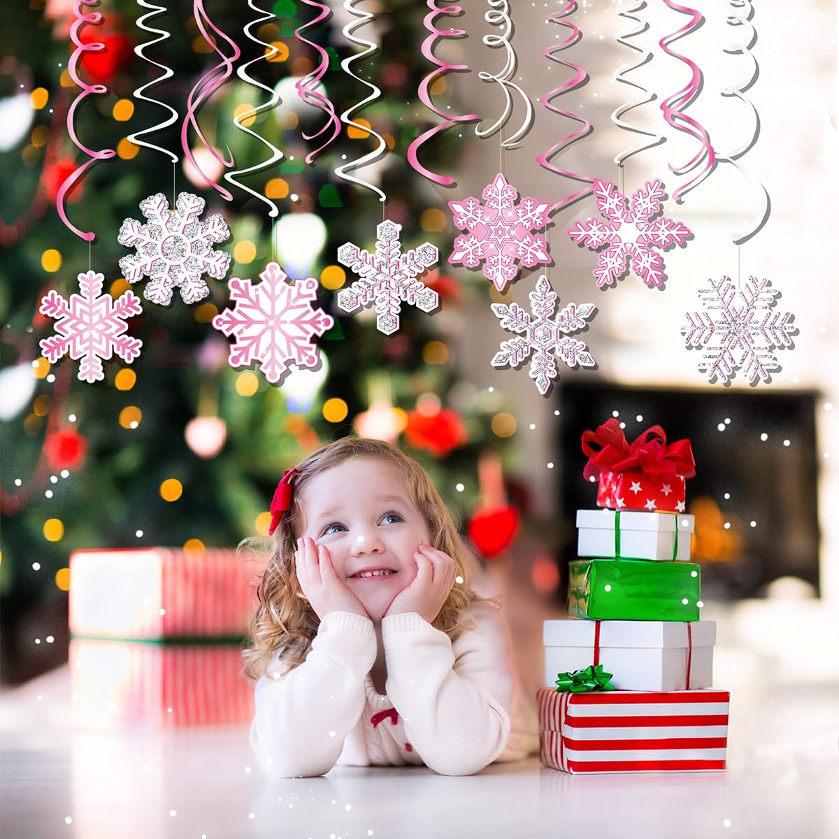 Winter Party Decoration Snowflake Hanging Swirl Decoration Christmas Party Decoration Birthday Theme Party Baby Shower