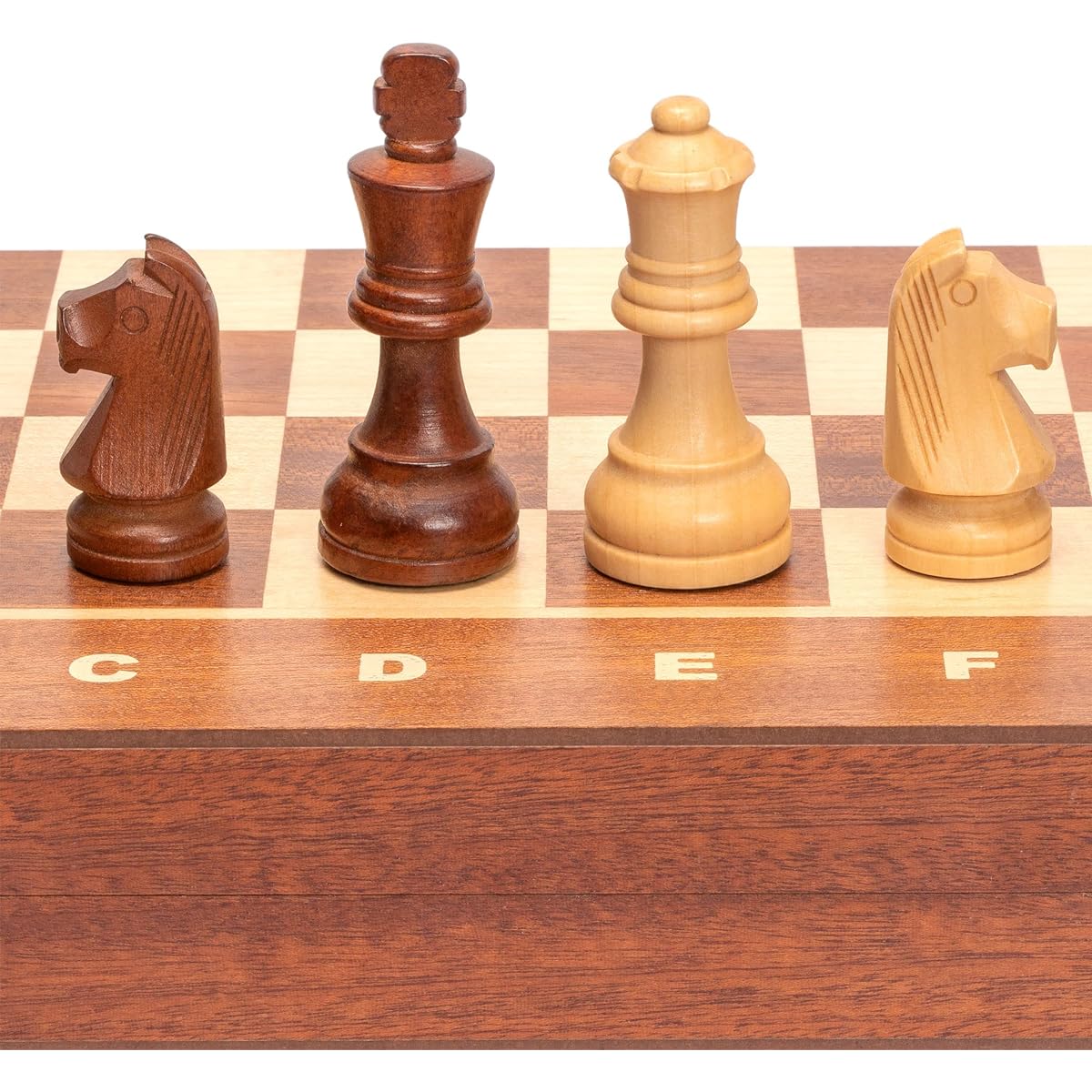 Husaria Professional Stan Tournament No.4 Wooden Chess Game Set with 2 Extra Queens and 7.7cm King