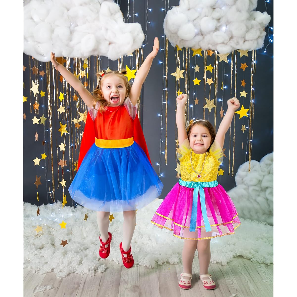 Jeowoqao Girls Dress Up Trunk, 24 Pieces Pretend Play Costume Set for Toddler/Little Girls Ages 3-5