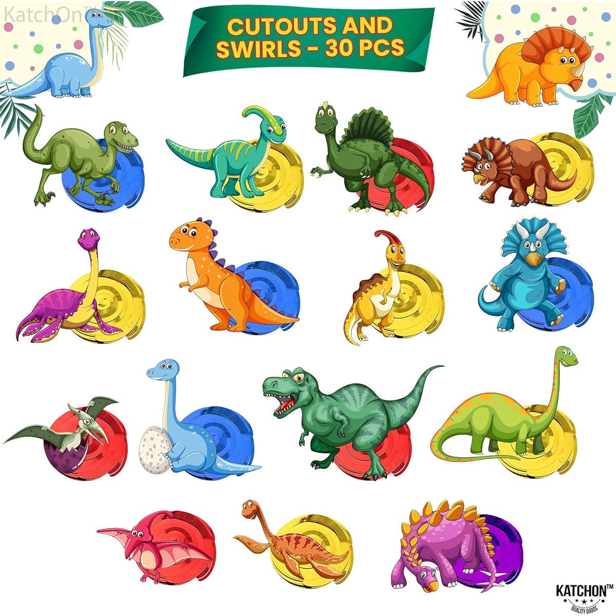 Dinosaur swirl 42 pack
