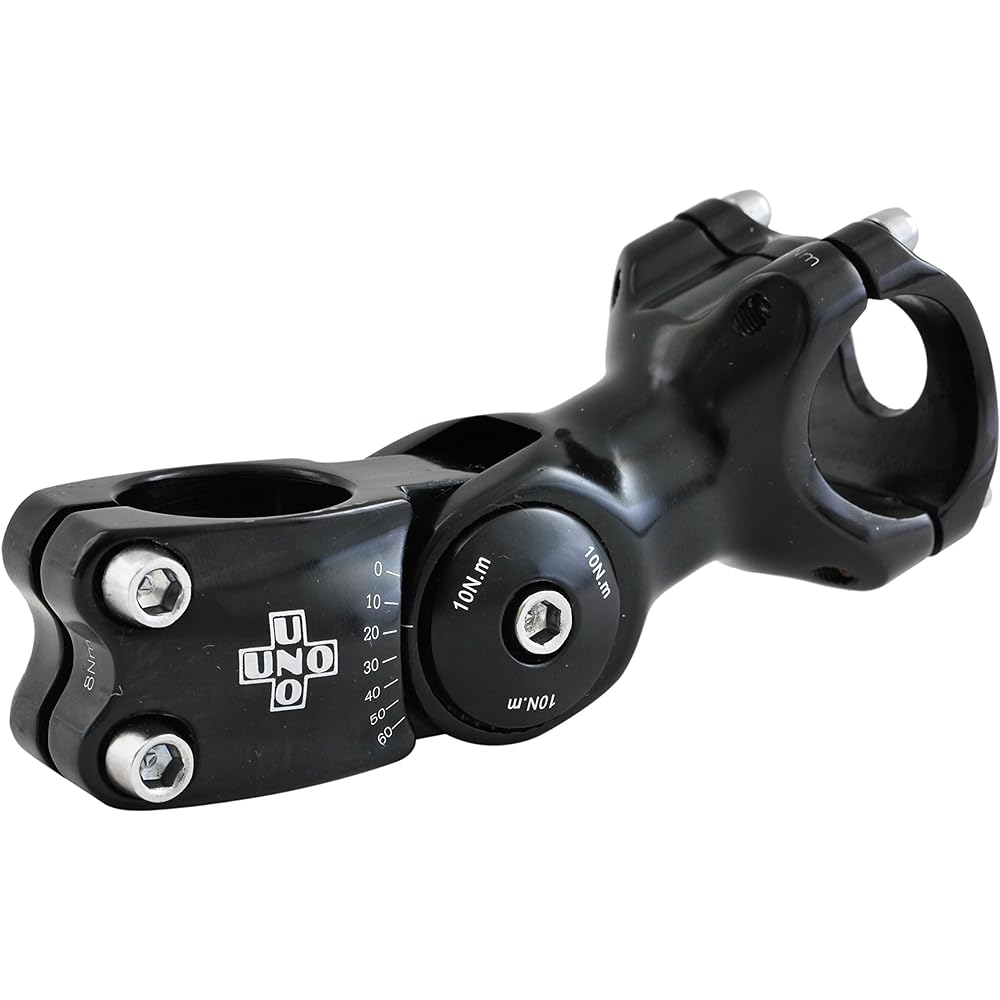 kalloy [UNO] AS-820 2D FORGED Angle Adjustable (Variable) Ahead Stem 31.8mm Diameter Black/95mm AS-820-95B