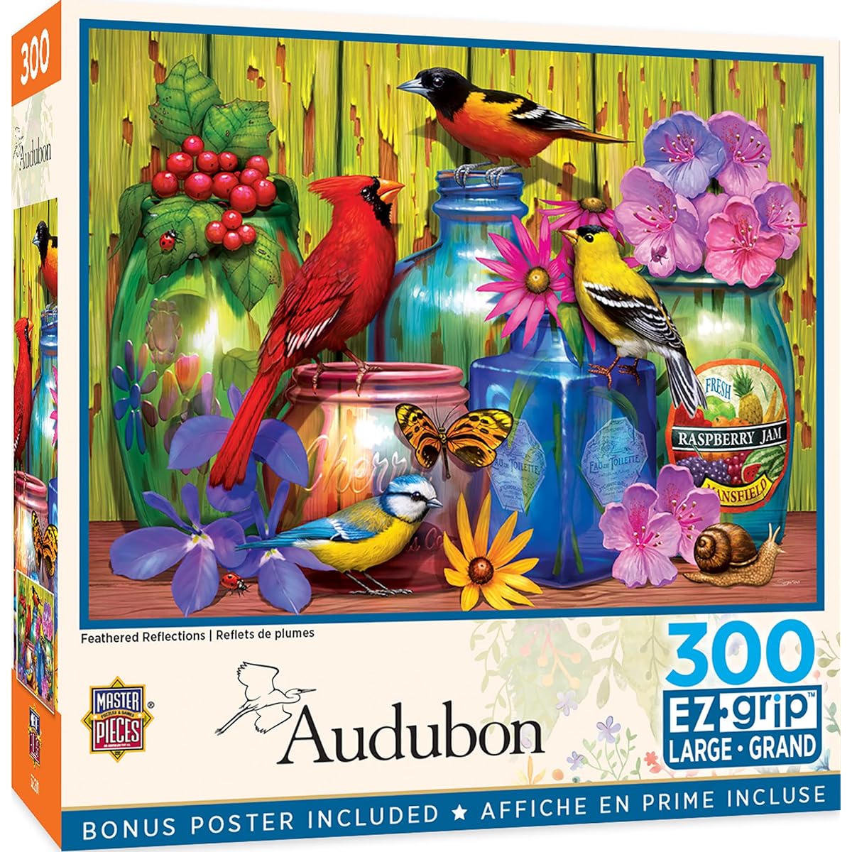 MasterPieces 300 Piece EZ Grip Jigsaw Puzzle Feather Reflection 18"x24"