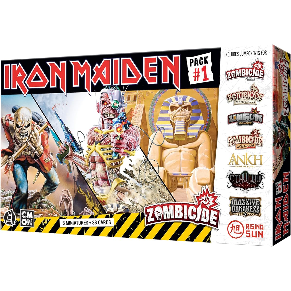 CMON Zombicide Iron Maiden Character Pack #1 Iron Maiden Miniature Set Zombicide 2nd Edition Ages 14+ 1-6 Players 60 Minute Playtime
