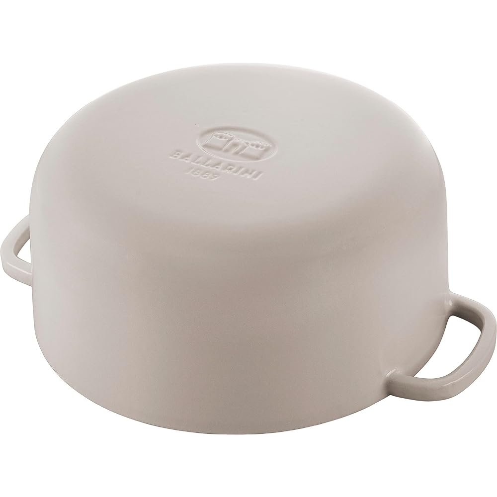Ballarini Ballarini "Bellamonte Round 24cm Cream White" Two Handed Pot Cast Enamel Pot IH Compatible [Authorized Japanese Product] Z1023-634