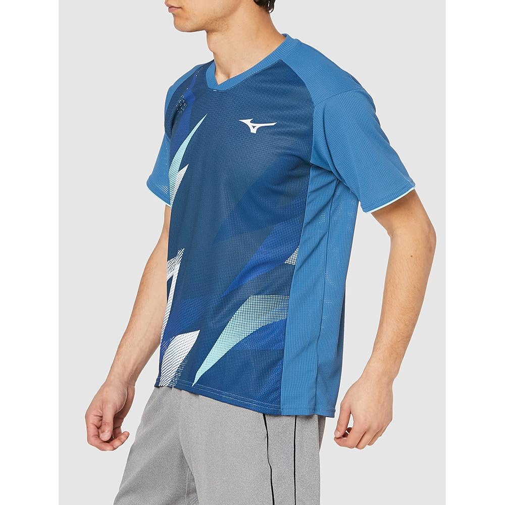 [Mizuno] Badminton Wear Dry Aeroflow Game Shirt Short Sleeve Highly Ventilated Easy to Move 72MAA001