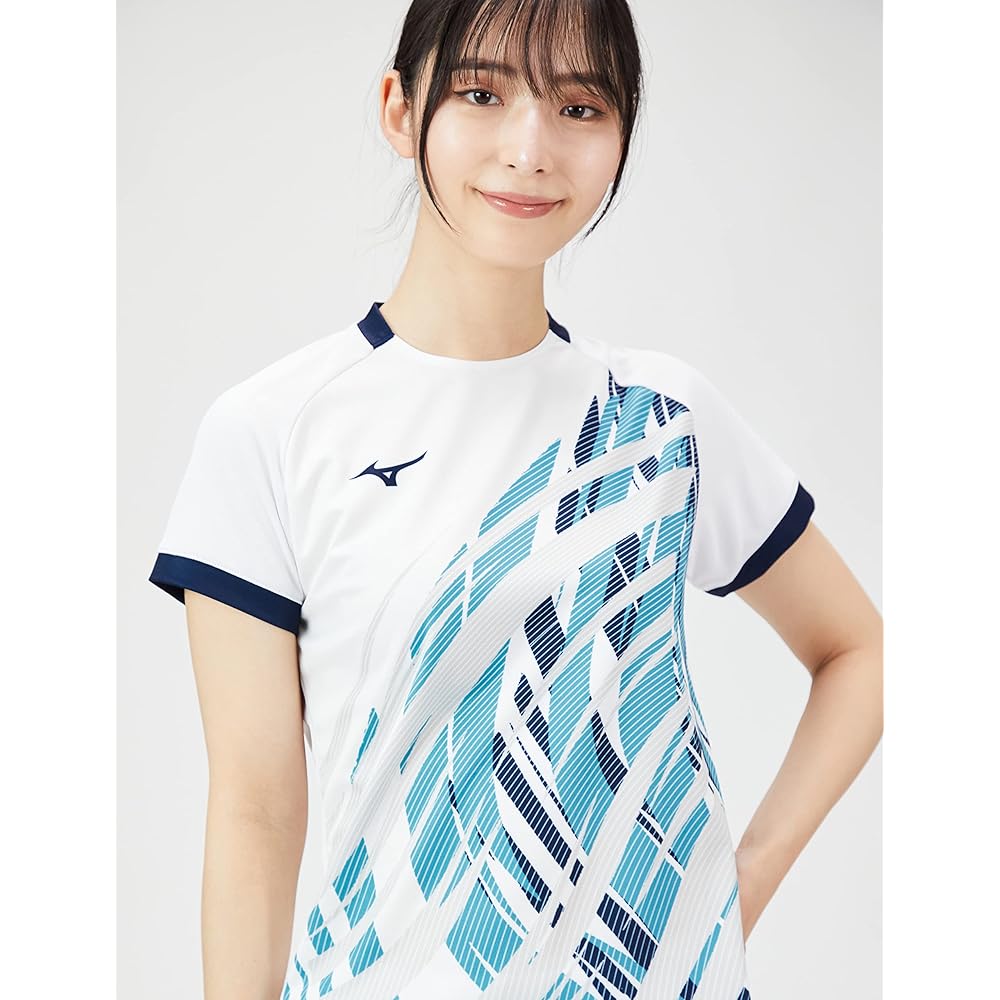 Mizuno 62JA2702 Women's Tennis Wear Game Shirt Sweat Absorbent Quick Drying Dynamotion Fit Badminton