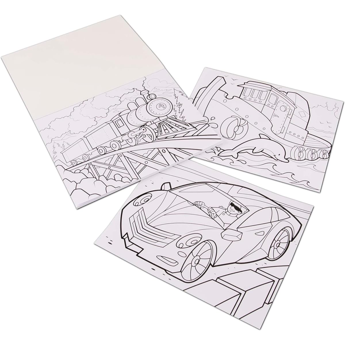 Melissa & Doug Jumbo Coloring Pad: Vehicles - 50 Pages of White Bond Paper (11 x 14 inches)