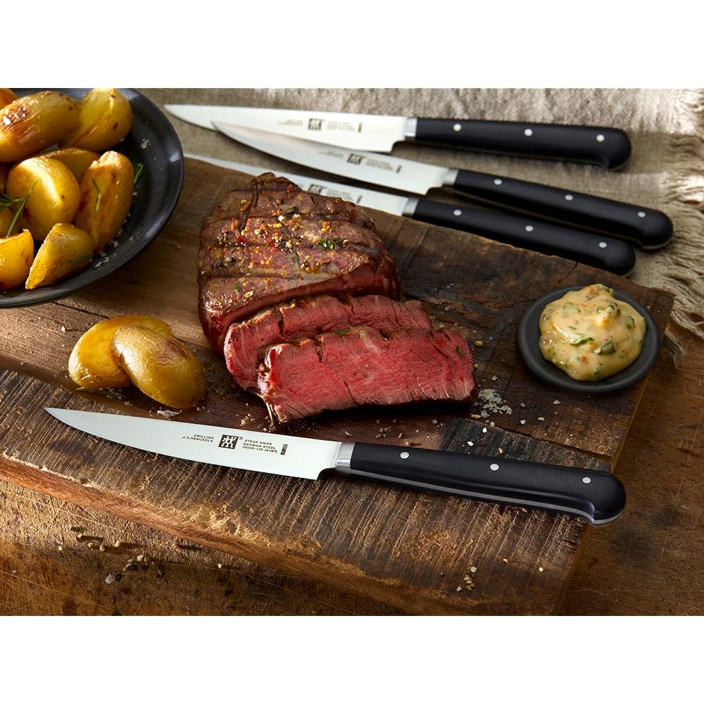 ZWILLING "Steak knife 4pcs set in wooden box" Steak knife wave blade serration [Japanese regular product] 39029-004