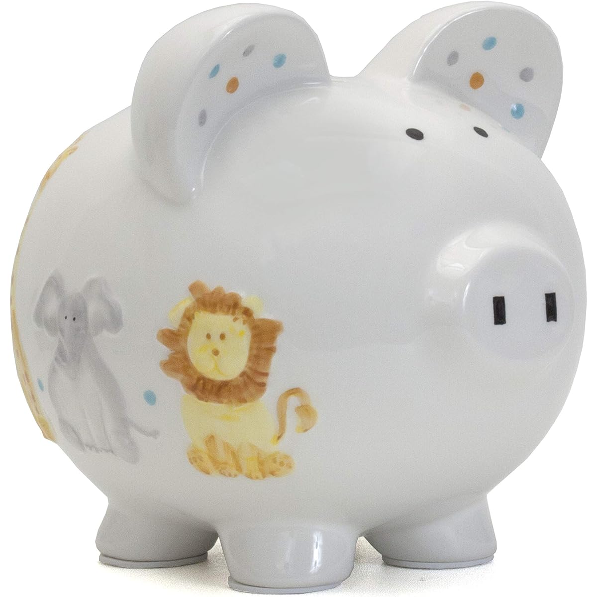 Child to Cherish Ceramic Piggy Bank for Boys - Sweet Safari