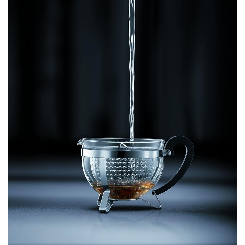 BODUM Teapot Tea Maker CHAMBORD Teapot 1000ml Off-White Black Tea Green Tea Chinese Tea Herbal Tea Fruit Tea Plastic Filter Glass Beaker Dishwasher Safe [Genuine Product] 1975-913