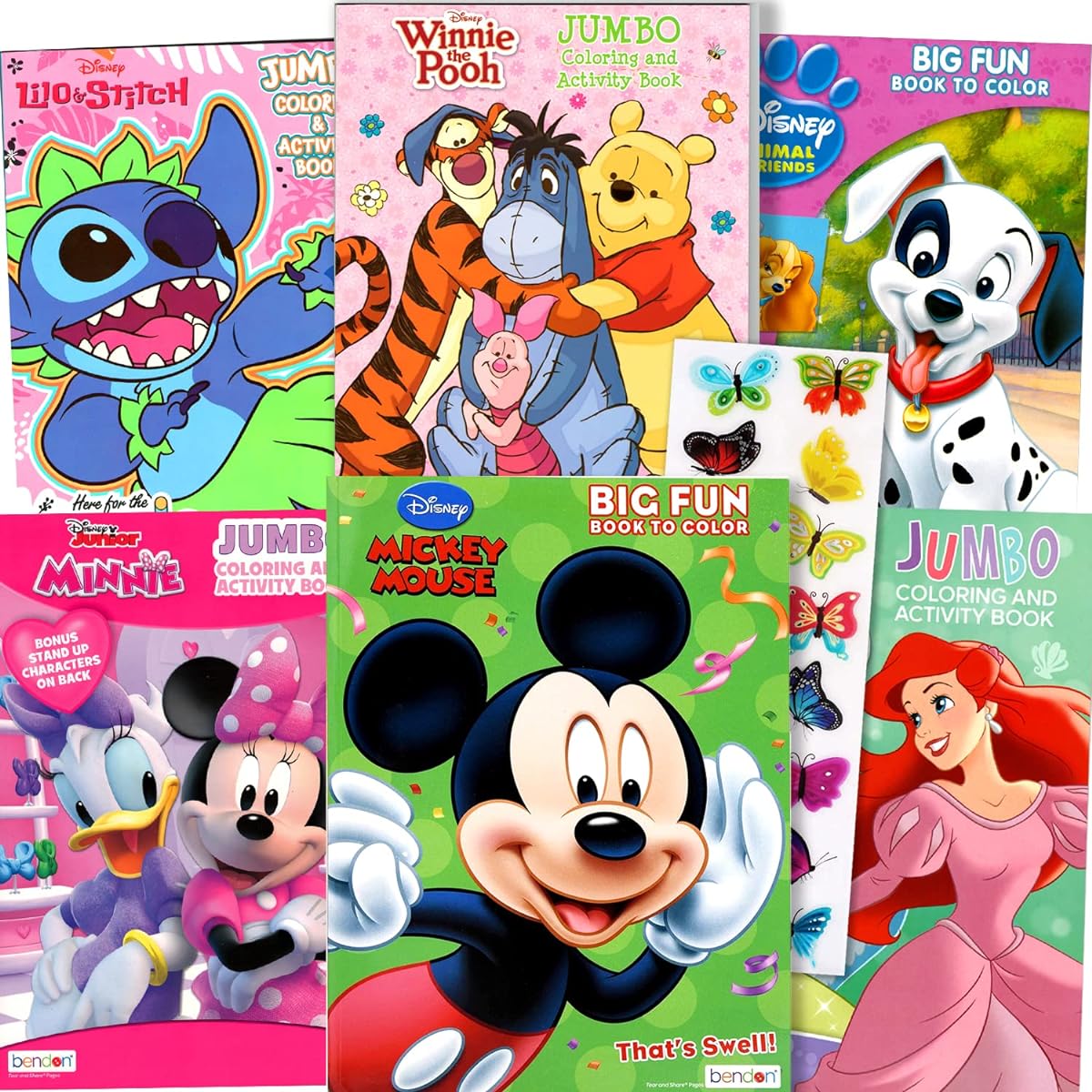 Disney Classics Coloring and Activity Book - Bundle with Mickey Mouse, Minnie and Ariel stickers, activities, mazes, games, puzzles and more
