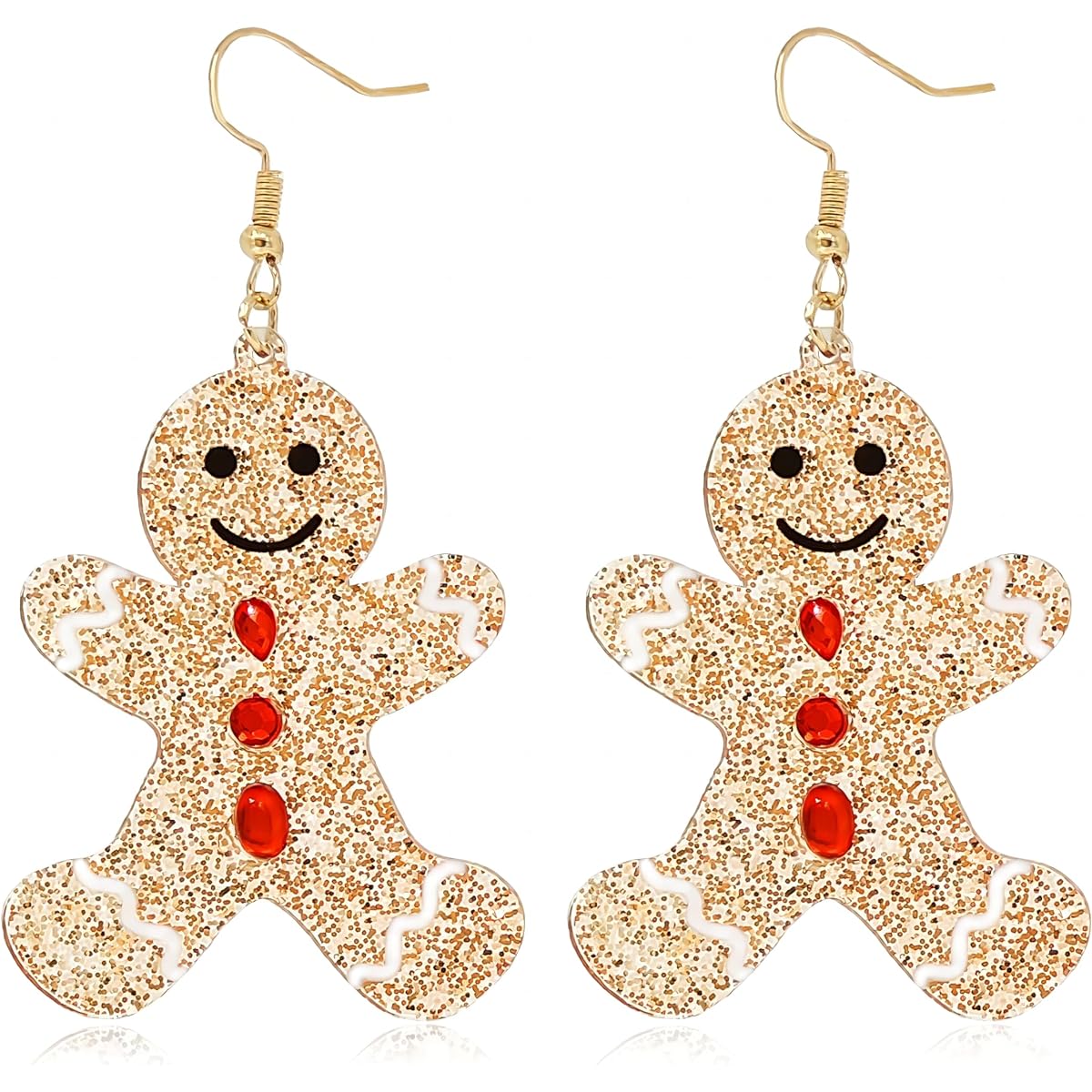 CIA Christmas Earrings for Women Cute Gingerbread Earrings Sparkling Zircon Christmas Tree Dangle Earrings Snowflake Drop Earrings Christmas Earrings Christmas Holiday Earrings Christmas Gift for Teens/Girls Festival/Birthday Party Exquisite Jewelry Gift