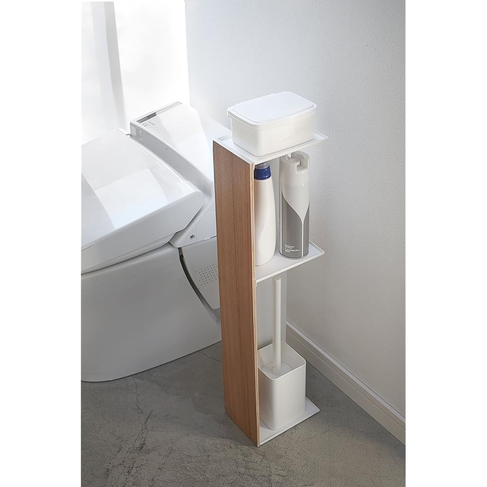 Yamazaki Jitsugyo Slim Toilet Rack Rin Natural 3193