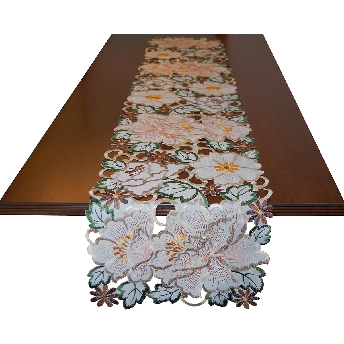EcoSol Designs Floral Table Runner 13"x87" Fall Colors