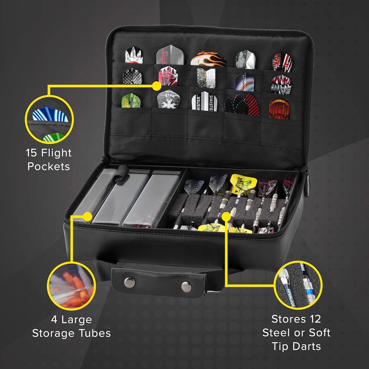 GLD Casemaster 36-0908-01 The Pro Leather Dart Case